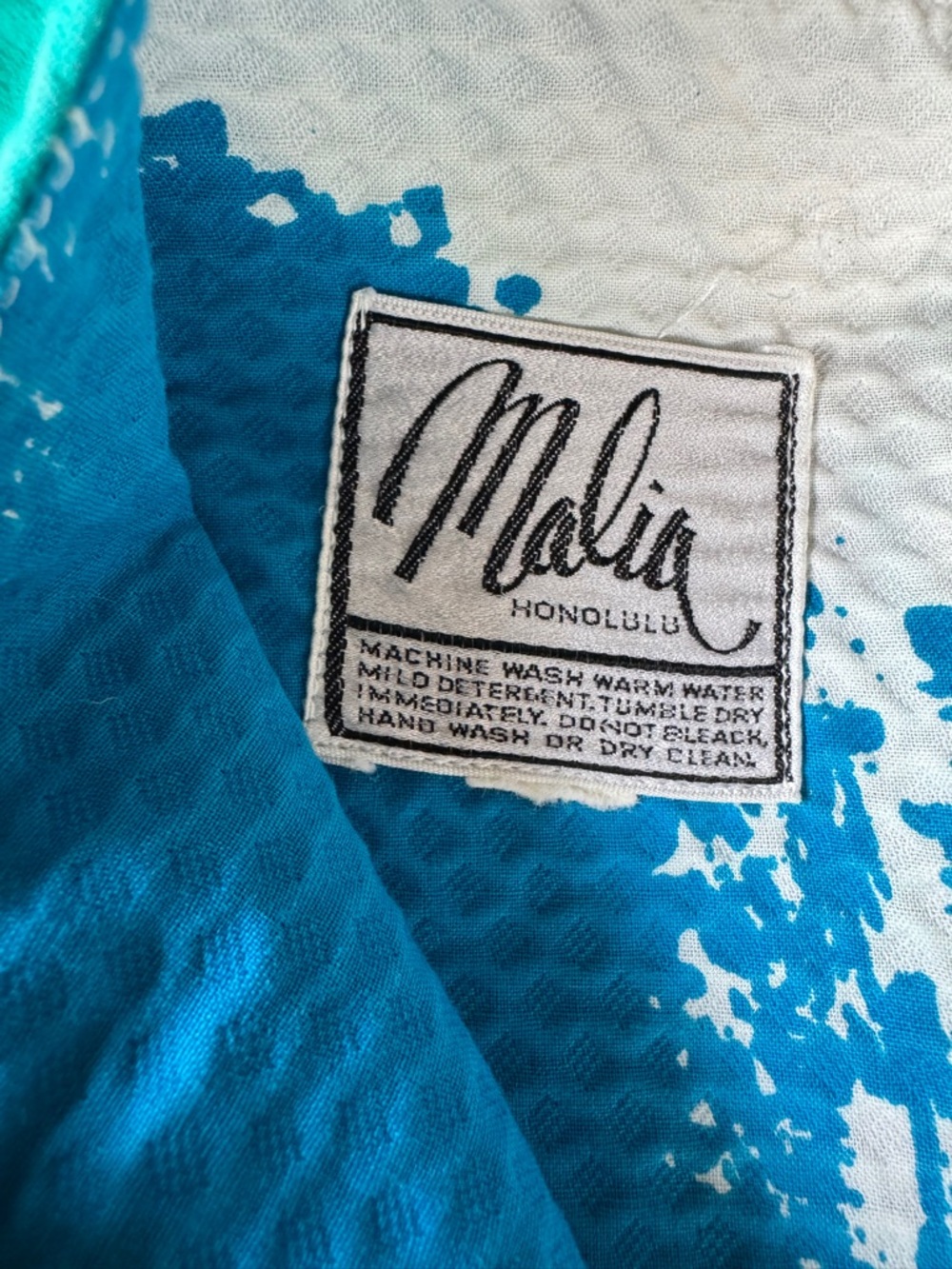 Malia of Honolulu vintage waffle bark cloth maxi Hawaiian sleeveless dress XS - Picture 6 of 10